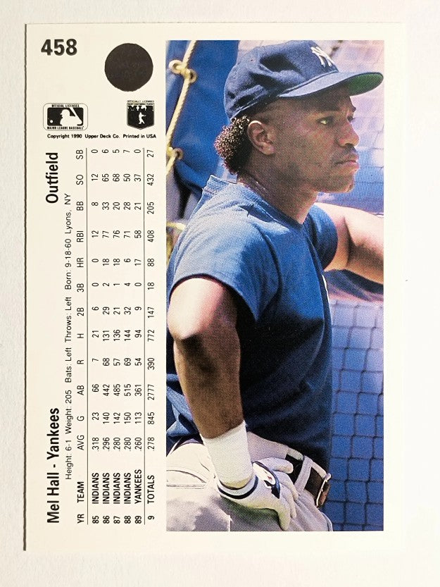 1990 Upper Deck #458 Mel Hall