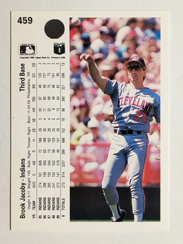 1990 Upper Deck #459 Brook Jacoby