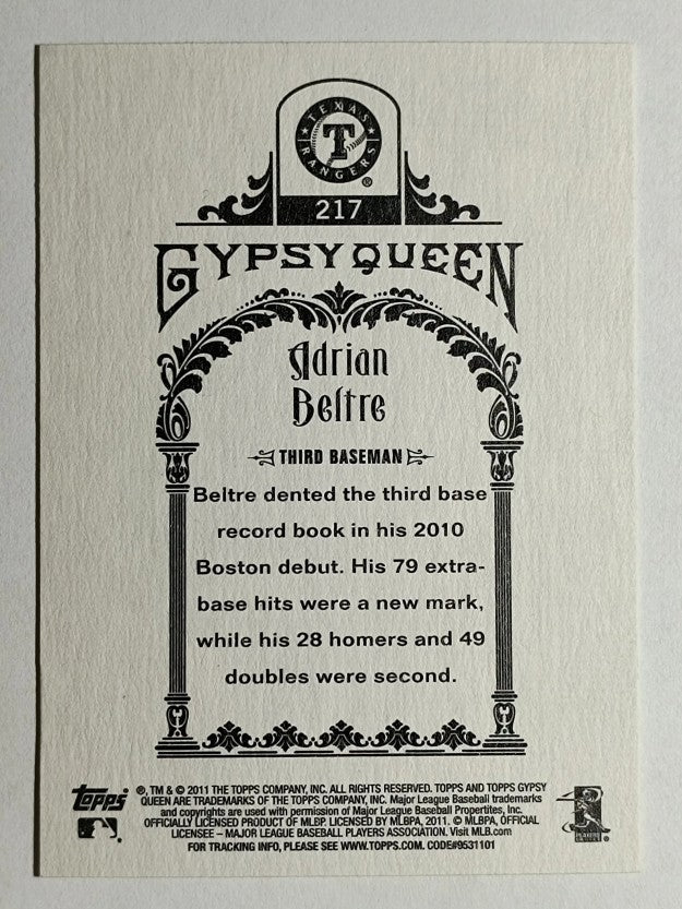 2011 Topps Gypsy Queen #217 Adrian Beltre