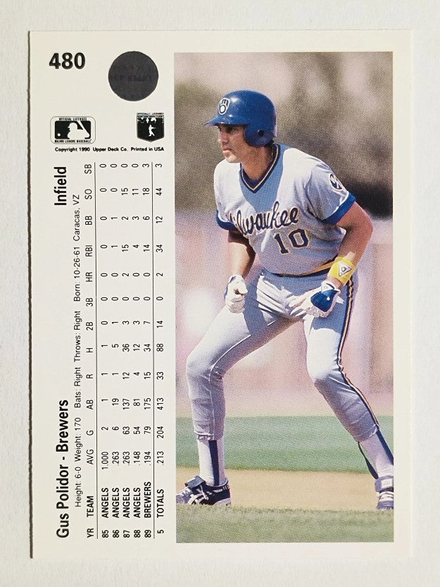 1990 Upper Deck #480 Gus Polidor