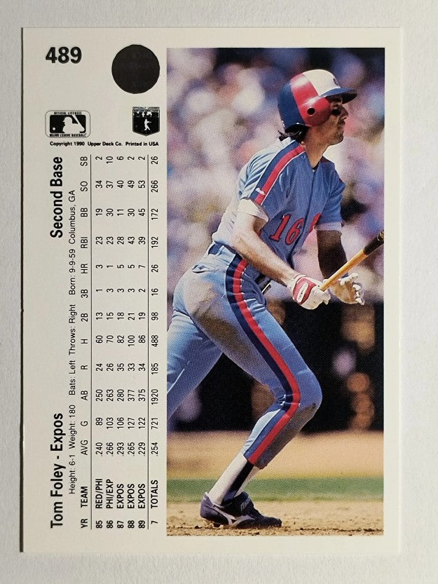 1990 Upper Deck #489 Tom Foley