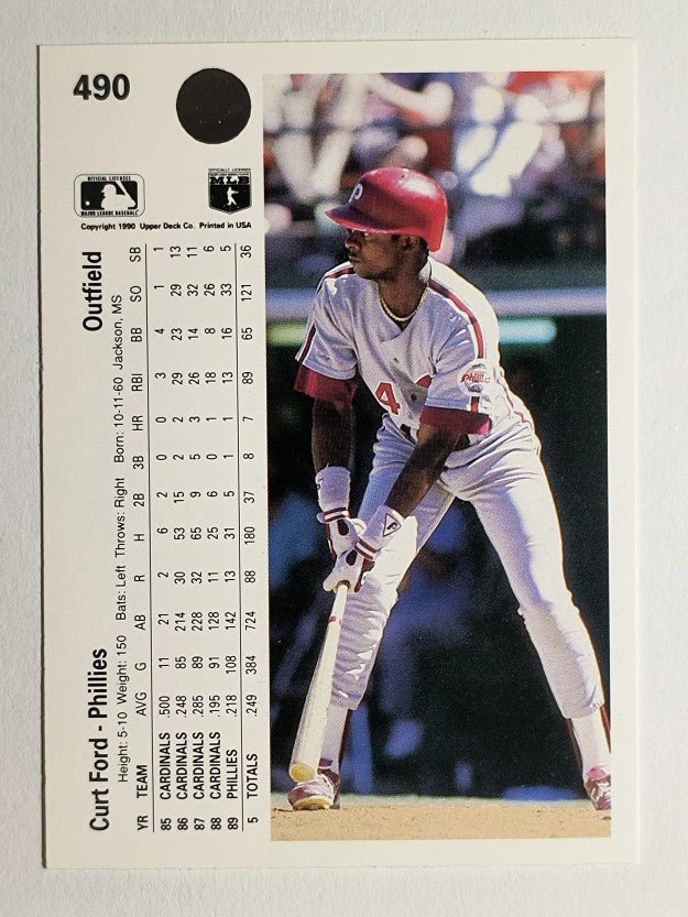 1990 Upper Deck #490 Curt Ford