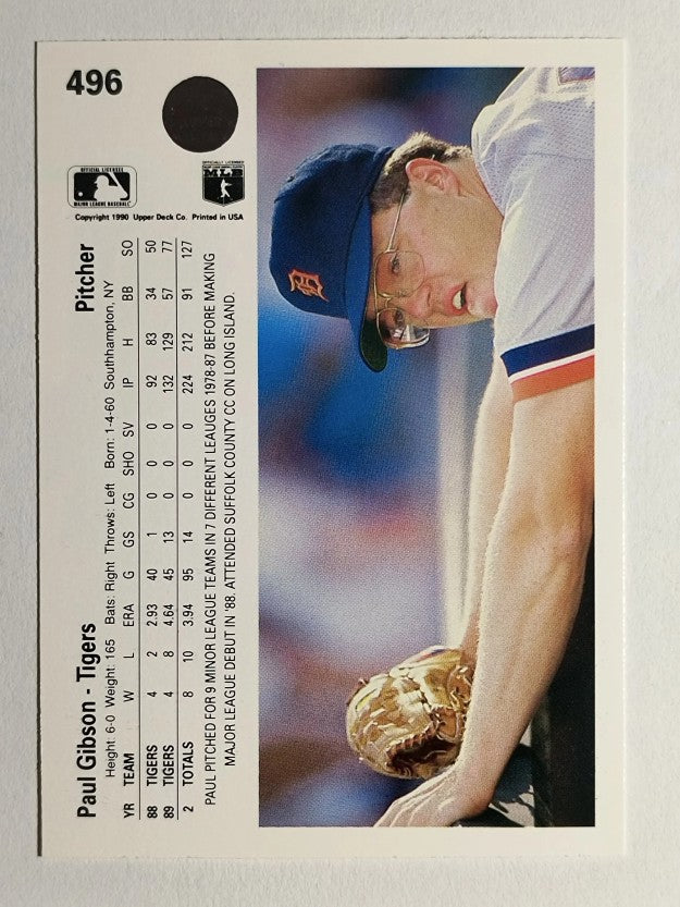 1990 Upper Deck #496 Paul Gibson
