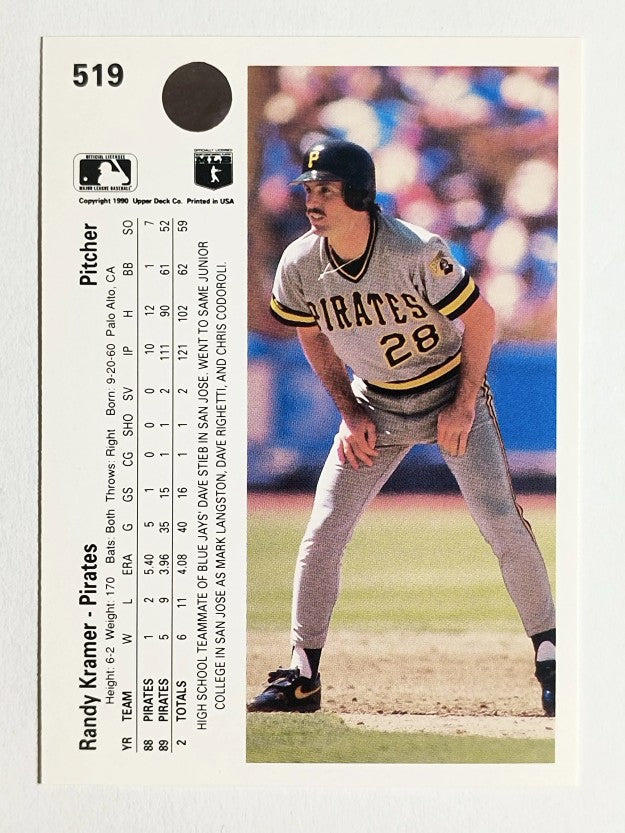 1990 Upper Deck #519 Randy Kramer