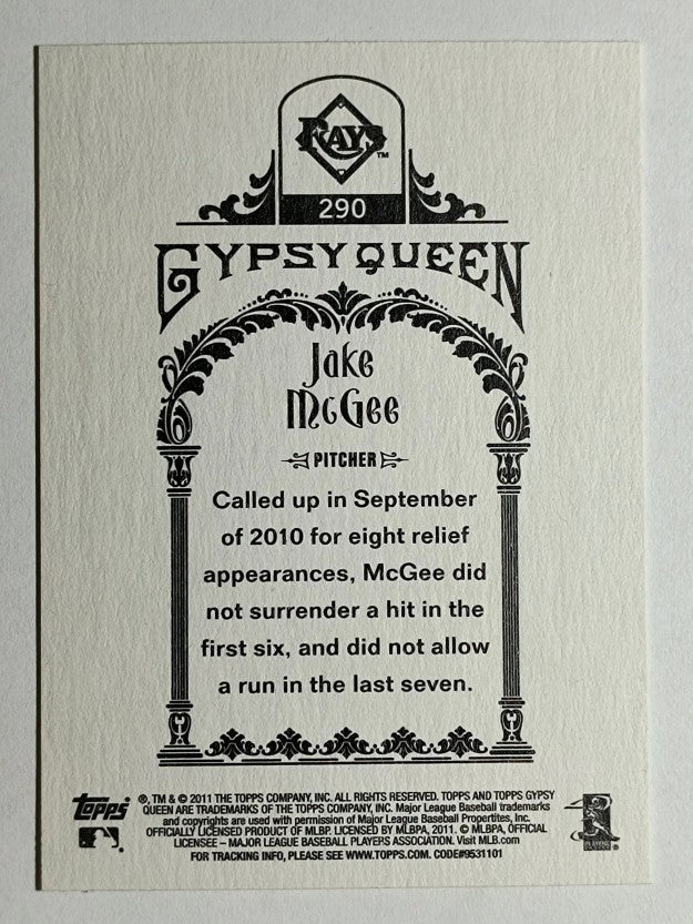 2011 Topps Gypsy Queen #290 Jake McGee