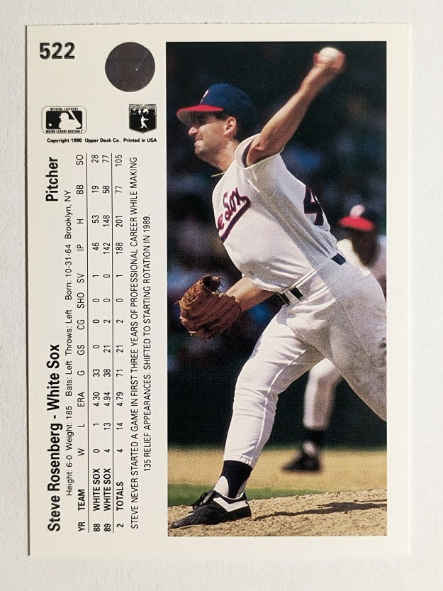 1990 Upper Deck #522 Steve Rosenberg