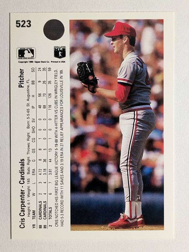 1990 Upper Deck #523 Cris Carpenter