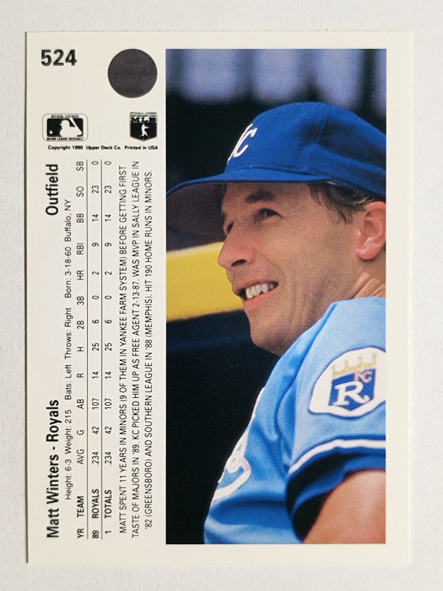 1990 Upper Deck #524 Matt Winters RC