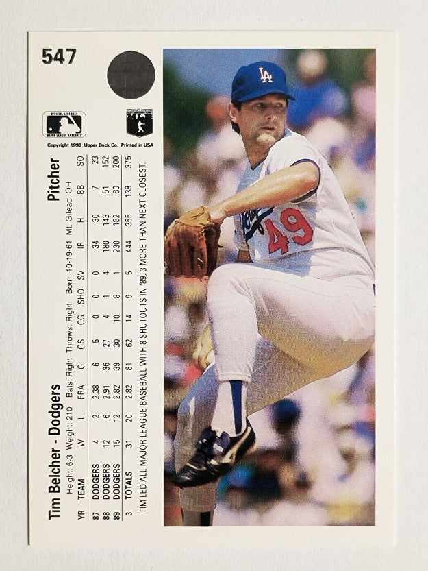 1990 Upper Deck #547 Tim Belcher