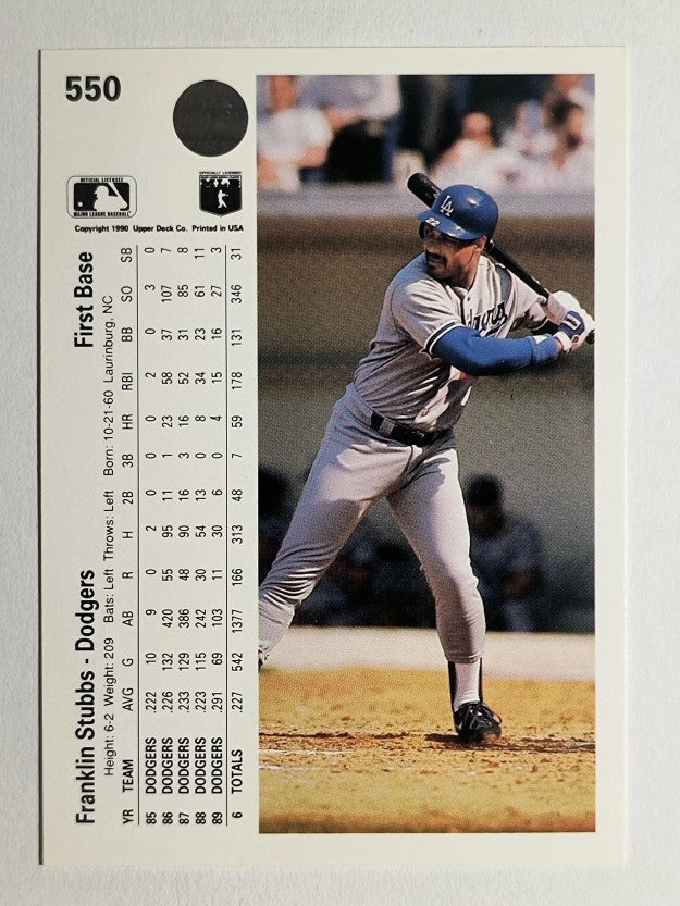 1990 Upper Deck #550 Franklin Stubbs