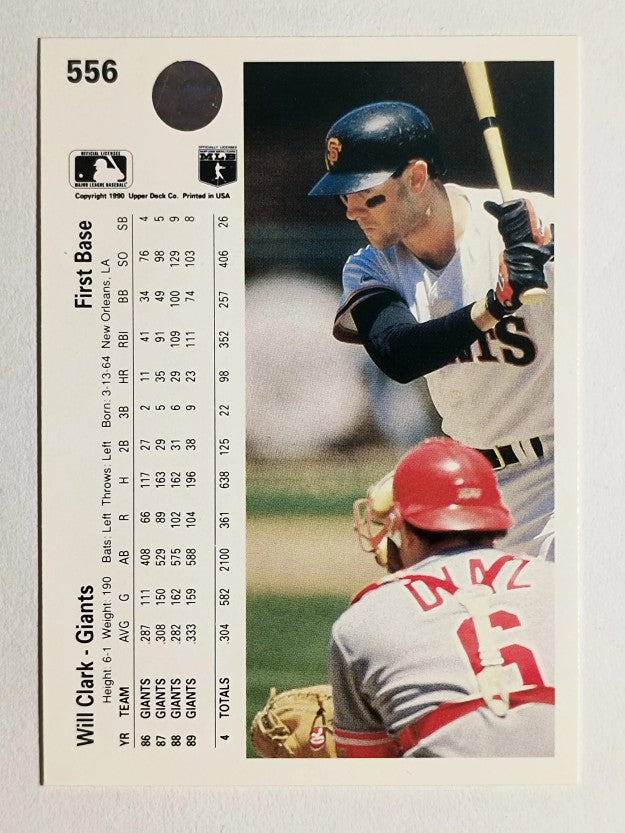 1990 Upper Deck #556 Will Clark