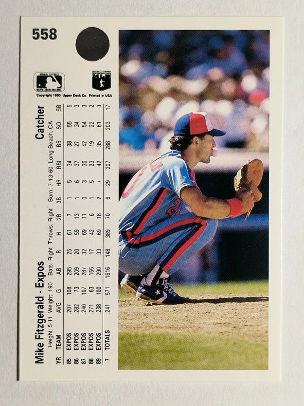 1990 Upper Deck #558 Mike Fitzgerald