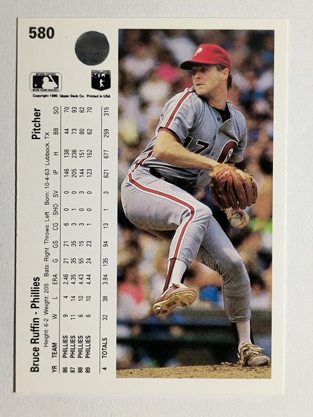 1990 Upper Deck #580 Bruce Ruffin