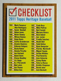 2011 Topps Heritage Checklists #3 Checklist 3