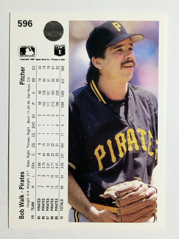 1990 Upper Deck #596 Bob Walk
