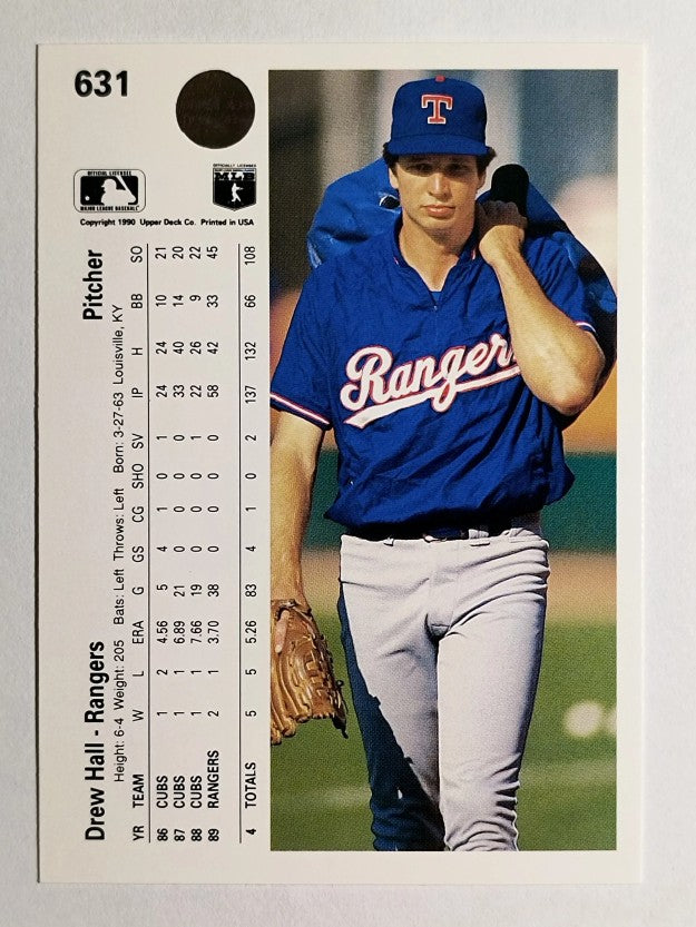 1990 Upper Deck #631 Drew Hall