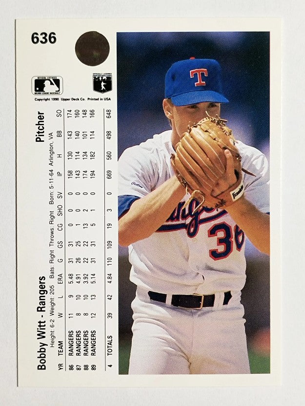 1990 Upper Deck #636 Bobby Witt