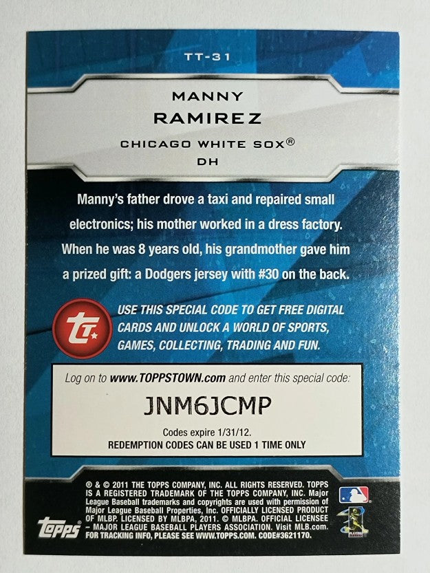 2011 Topps Topps Town #TT31 Manny Ramirez