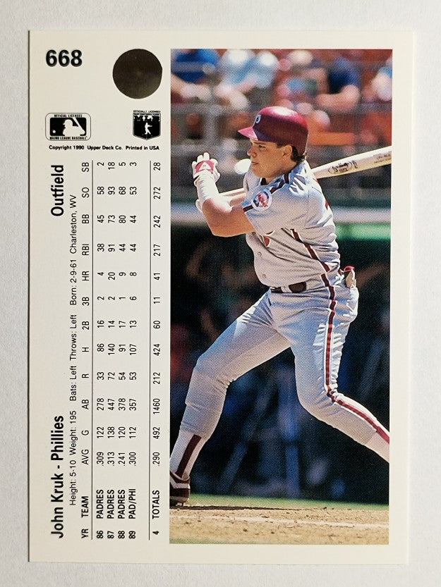 1990 Upper Deck #668 John Kruk