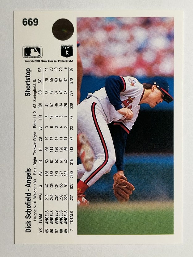 1990 Upper Deck #669 Dick Schofield