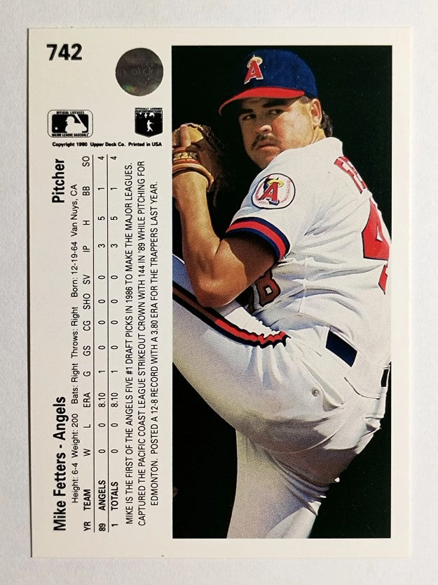 1990 Upper Deck #742 Mike Fetters RC