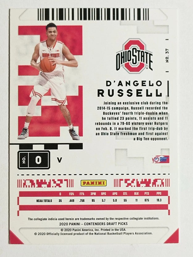2020-21 Panini Contenders Draft Picks Variations #37 D'Angelo Russell