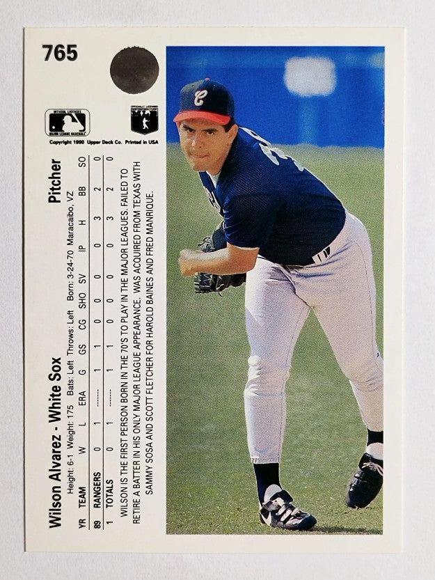 1990 Upper Deck #765 Wilson Alvarez RC