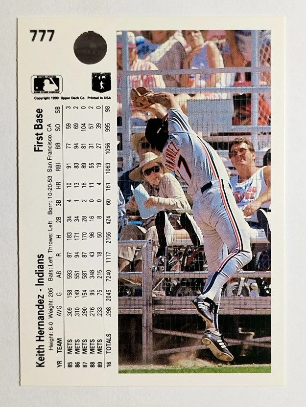 1990 Upper Deck #777 Keith Hernandez