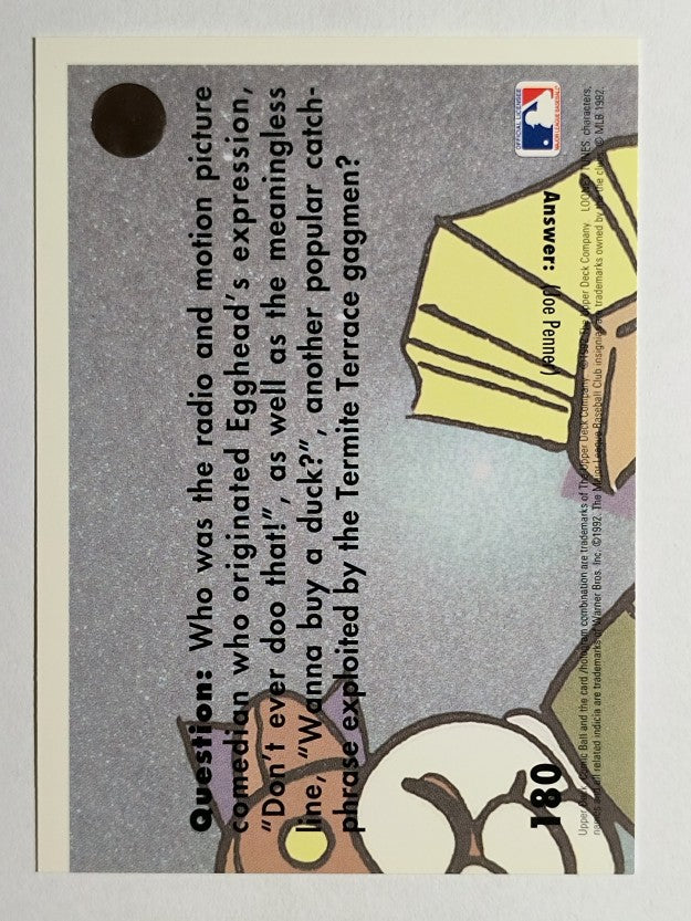 1992 Upper Deck Comic Ball 3 #180 Base In The Hole