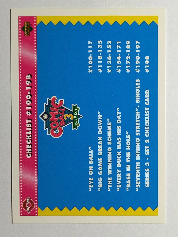 1992 Upper Deck Comic Ball 3 #198 Checklist