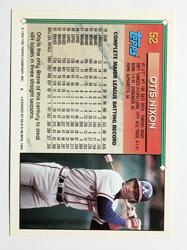 1994 Topps #52 Otis Nixon