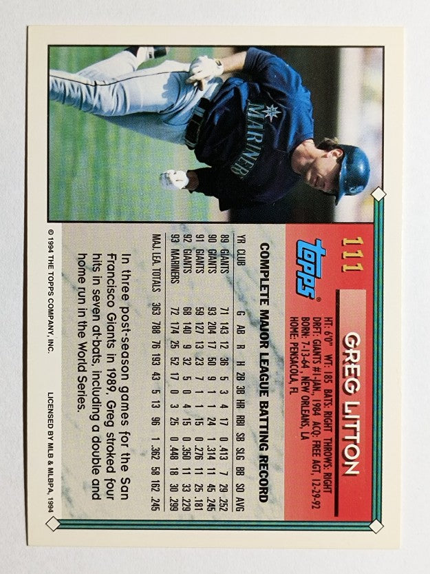 1994 Topps #111 Greg Litton