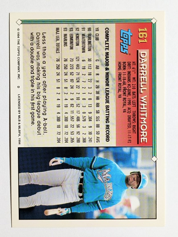 1994 Topps #161 Darrell Whitmore