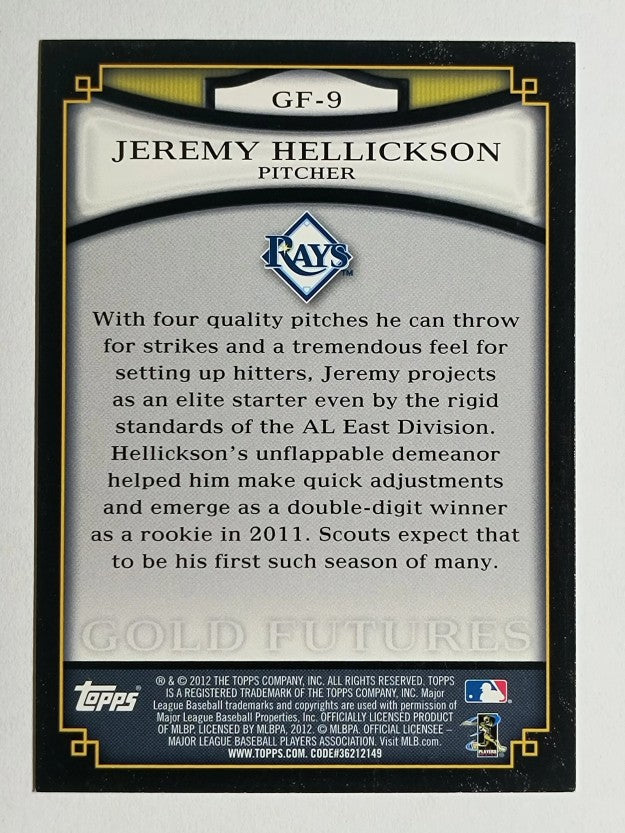 2012 Topps Gold Futures #GF9 Jeremy Hellickson