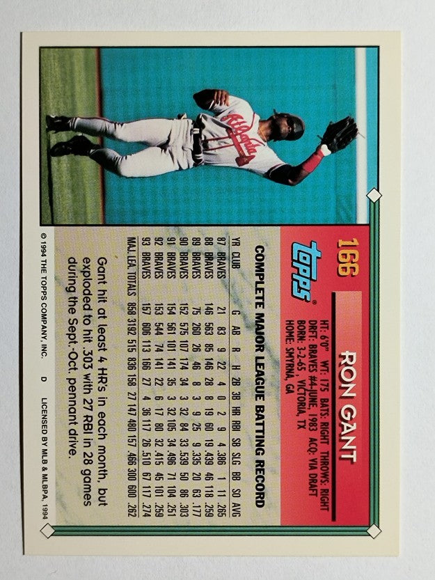 1994 Topps #166 Ron Gant