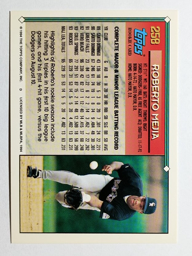 1994 Topps #258 Roberto Mejia