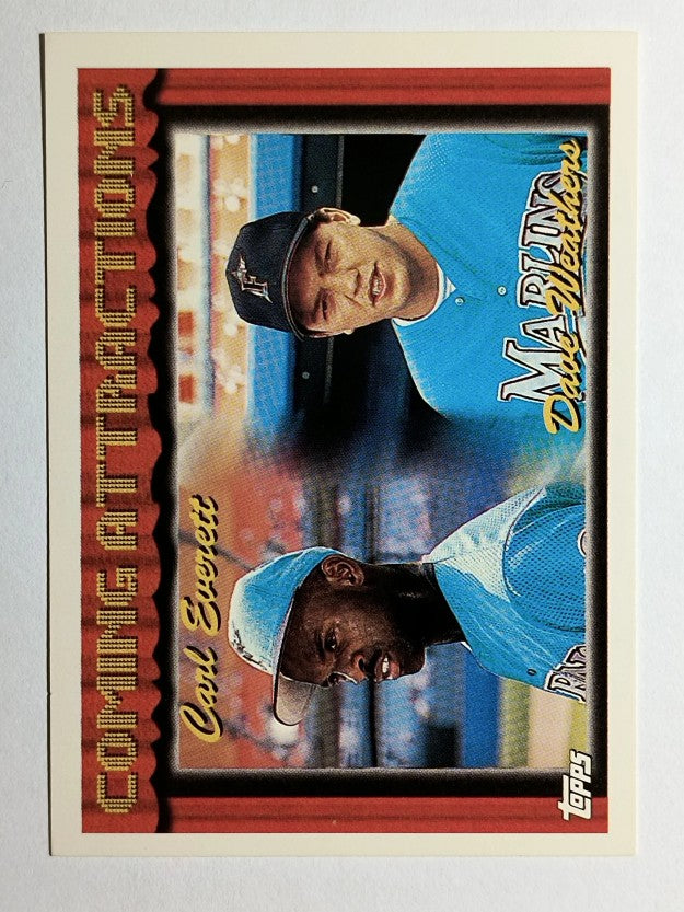 1994 Topps #781 Carl Everett/David Weathers