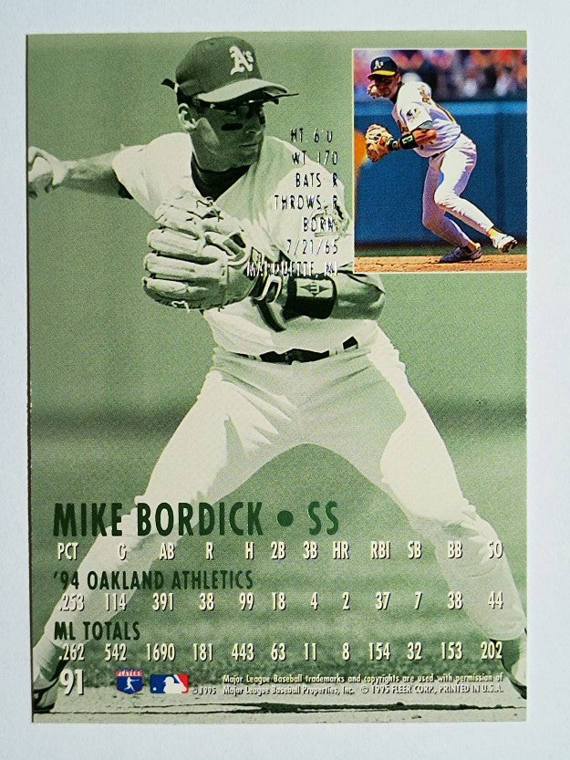 1995 Ultra #91 Mike Bordick