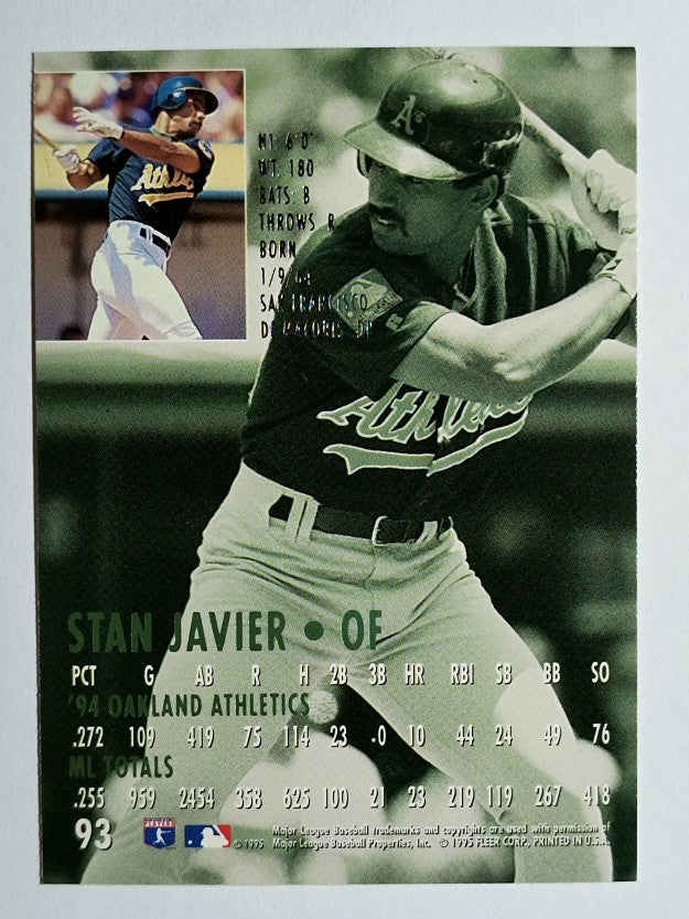 1995 Ultra #93 Stan Javier