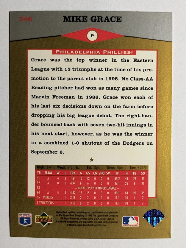 1996 Upper Deck #246 Mike Grace RC