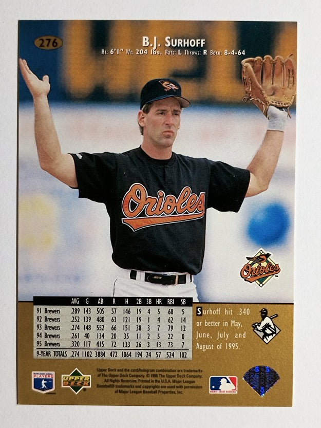 1996 Upper Deck #276 B.J. Surhoff