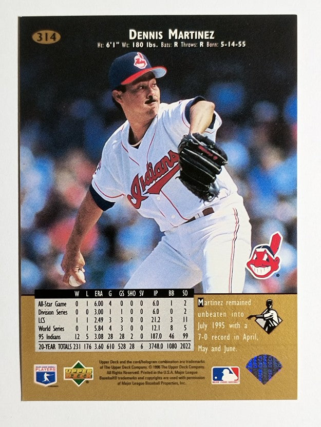 1996 Upper Deck #314 Dennis Martinez