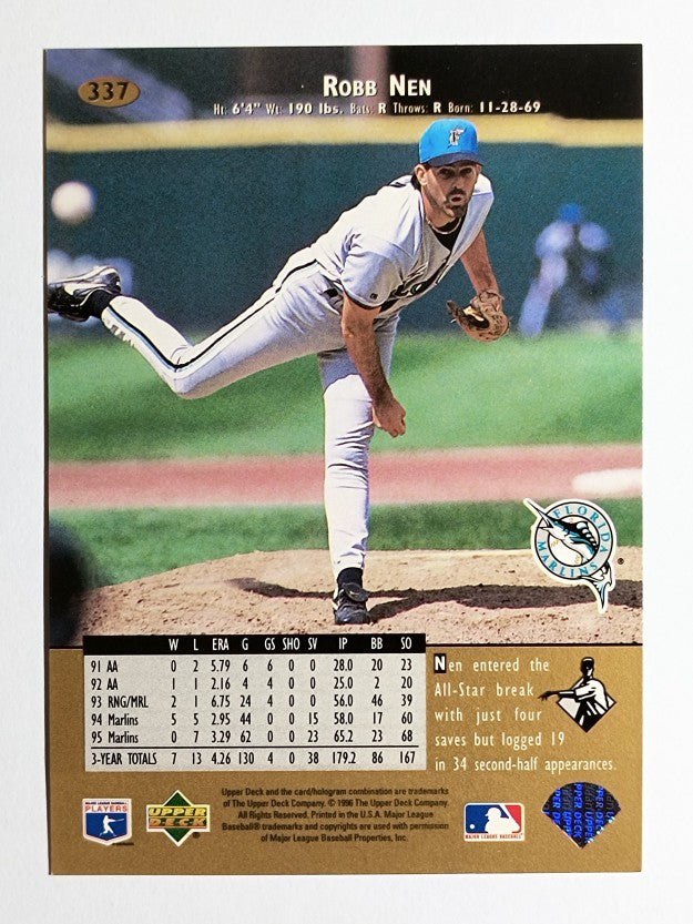 1996 Upper Deck #337 Robb Nen
