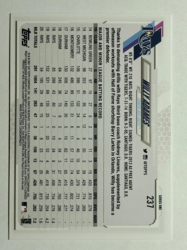 2021 Topps #237 Willy Adames