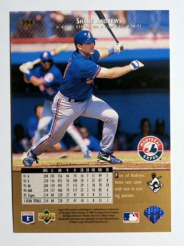 1996 Upper Deck #394 Shane Andrews