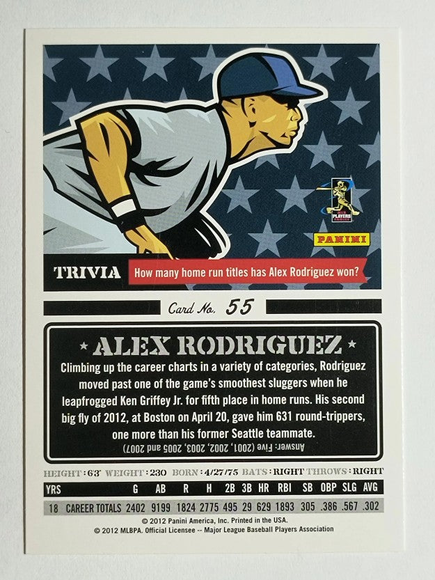 2012 Triple Play #55 Alex Rodriguez