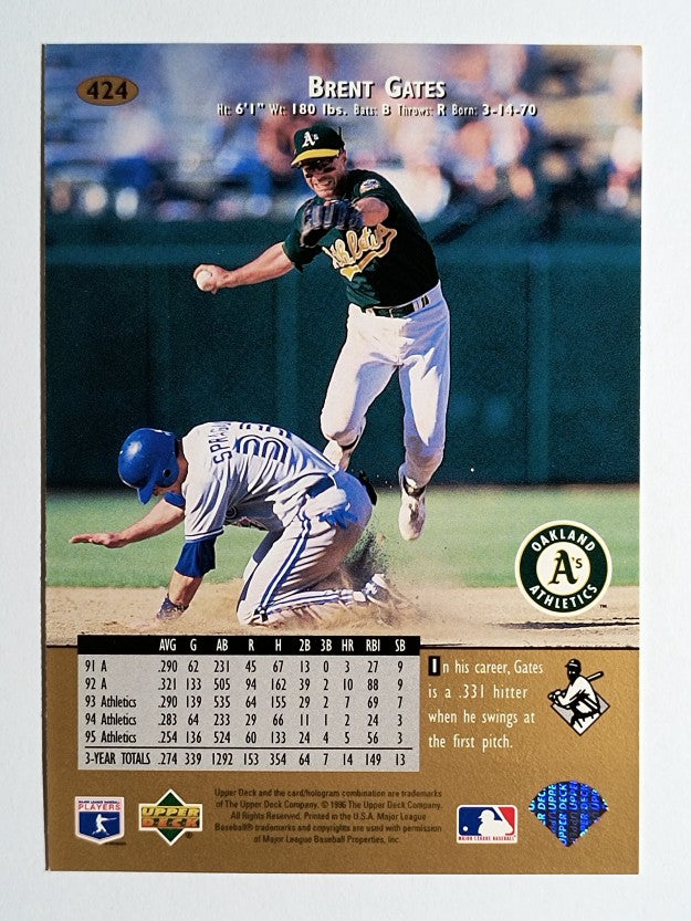 1996 Upper Deck #424 Brent Gates
