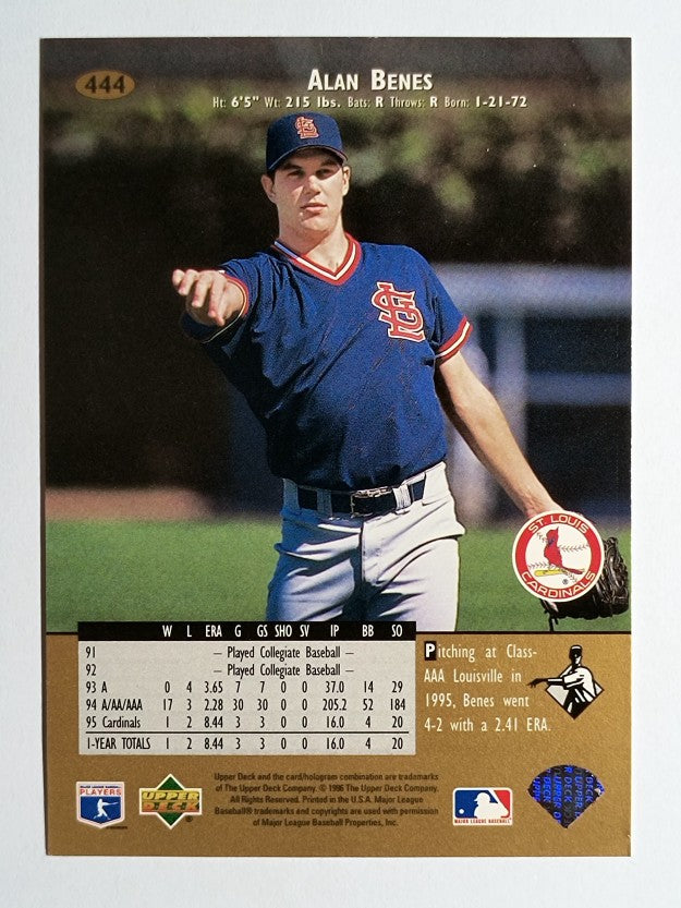 1996 Upper Deck #444 Alan Benes