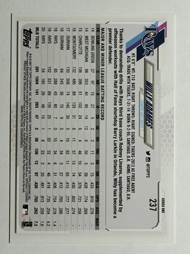 2021 Topps #237 Willy Adames