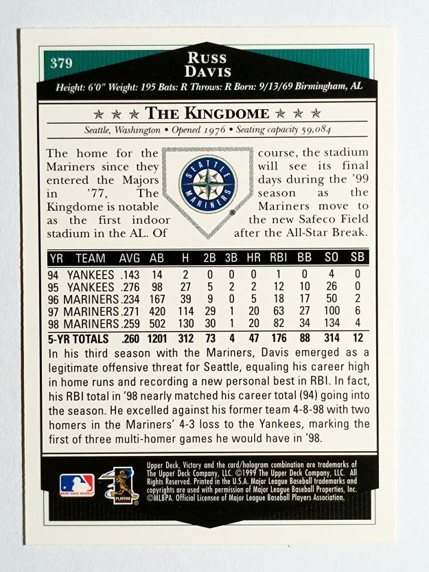 1999 Upper Deck Victory #379 Russ Davis